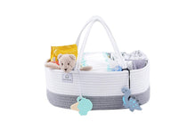 Load image into Gallery viewer, Large cotton rope diaper caddy GRAY