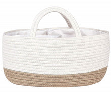 Load image into Gallery viewer, Cotton rope diaper caddy OATMEAL SANDY BEIGE
