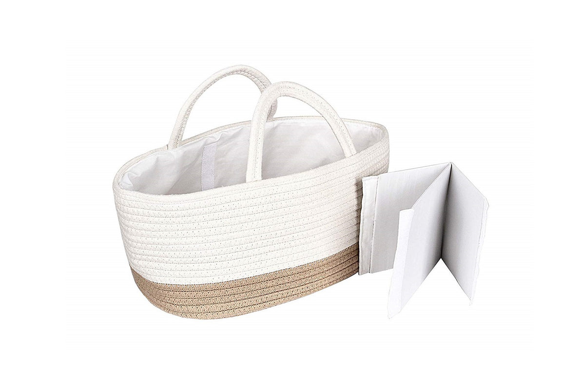 Cotton rope diaper caddy OATMEAL SANDY BEIGE Mila Millie