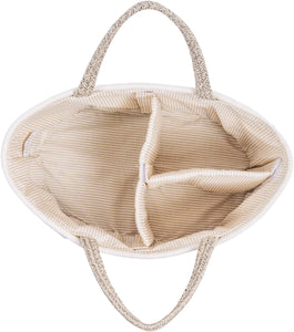 Cotton rope diaper caddy BROWN