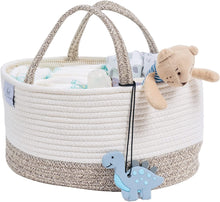 Load image into Gallery viewer, Cotton rope diaper caddy BROWN