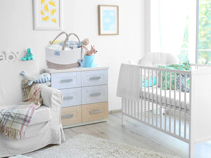 Cotton rope diaper caddy BROWN