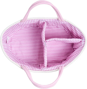 Cotton rope diaper caddy PINK