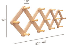 Load image into Gallery viewer, Accordion style wooden wall rack 13 HOOKS - Mila Millie