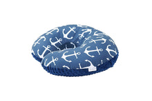 Load image into Gallery viewer, Minky nursing pillow cover BLUE ANCHOR