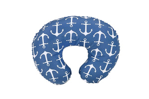 Minky nursing pillow cover BLUE ANCHOR