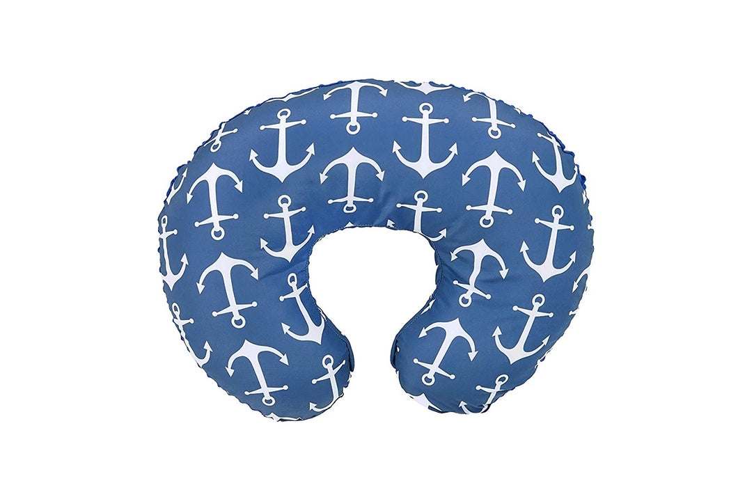 Minky nursing pillow cover BLUE ANCHOR