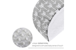 Minky nursing pillow cover GRAY ARROW