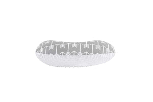 Minky nursing pillow cover GRAY ARROW