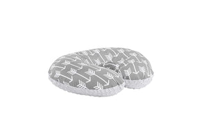 Minky nursing pillow cover GRAY ARROW