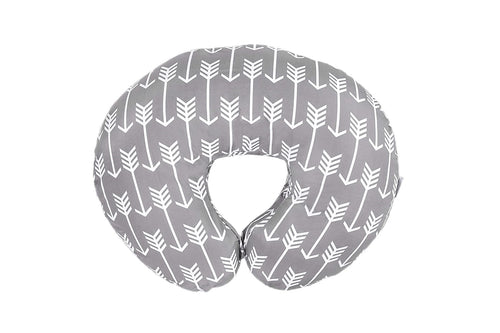 Minky nursing pillow cover GRAY ARROW
