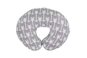 Minky nursing pillow cover GRAY ARROW
