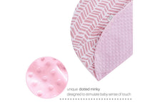 Load image into Gallery viewer, Minky nursing pillow cover PINK HERRINGBONE