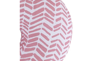 Minky nursing pillow cover PINK HERRINGBONE