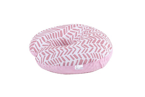 Minky nursing pillow cover PINK HERRINGBONE