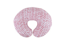 Load image into Gallery viewer, Minky nursing pillow cover PINK HERRINGBONE