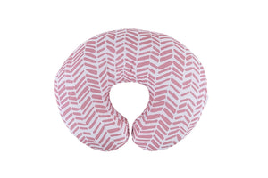Minky nursing pillow cover PINK HERRINGBONE