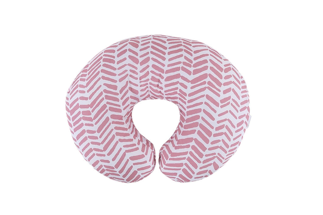 Minky nursing pillow cover PINK HERRINGBONE
