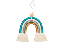 Load image into Gallery viewer, Macrame wall hanging BLUE GOLD - Mila Millie