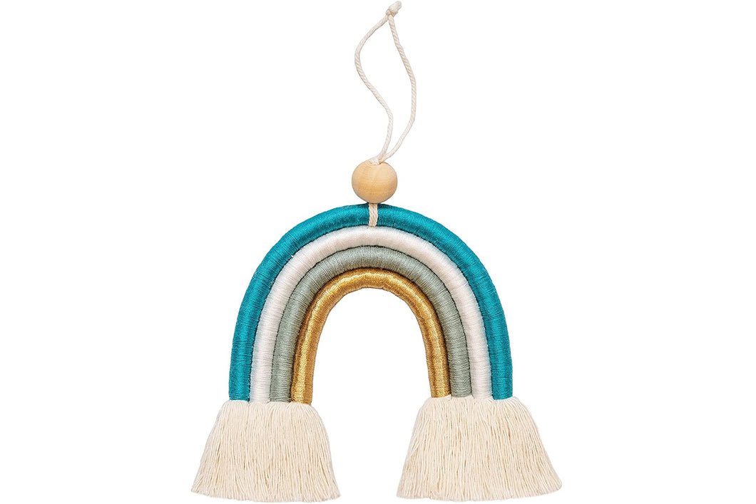 Macrame wall hanging BLUE GOLD - Mila Millie