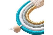 Load image into Gallery viewer, Macrame wall hanging BLUE GOLD - Mila Millie