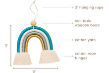 Load image into Gallery viewer, Macrame wall hanging BLUE GOLD - Mila Millie