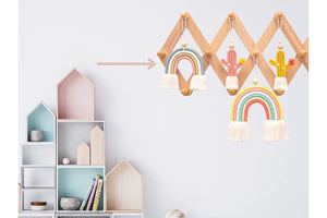 Macrame wall hanging PINK GOLD TEAL - Mila Millie