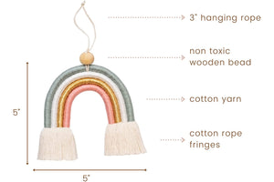 Macrame wall hanging PINK GOLD TEAL - Mila Millie