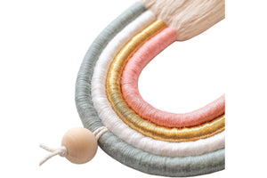 Macrame wall hanging PINK GOLD TEAL - Mila Millie