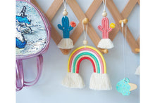 Load image into Gallery viewer, Macrame wall hanging UNICORN RAINBOW - Mila Millie